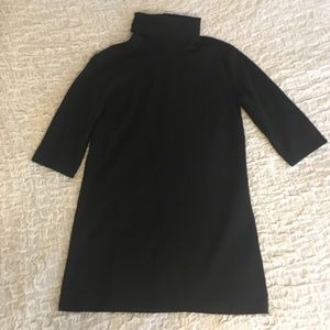 Zara black turtleneck sweater dress